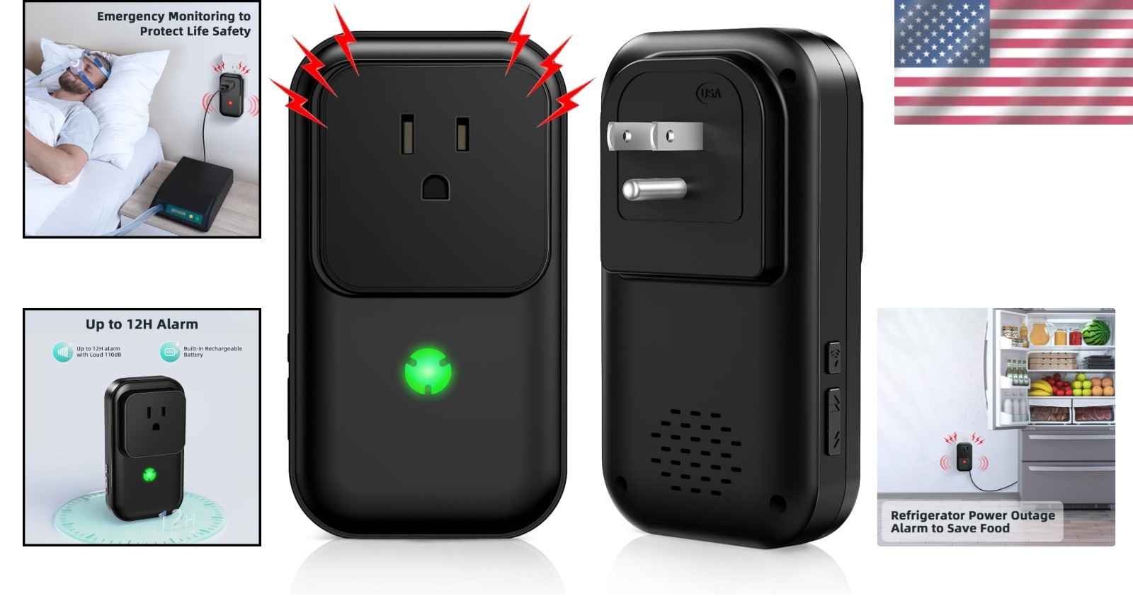 Refrigerator Power Loss Detector – 7 Sirens LED Monitor