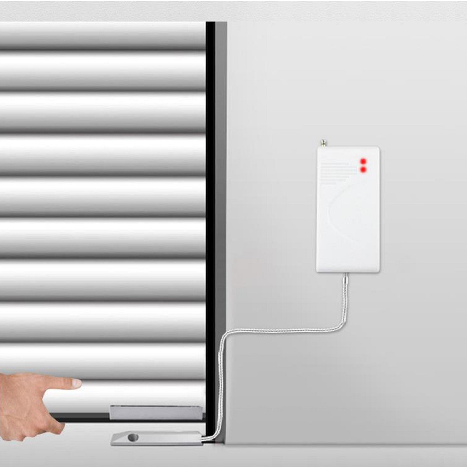 433Mhz Wireless Shutter Door Sensor, Contact Garage Roller For Home Alarm