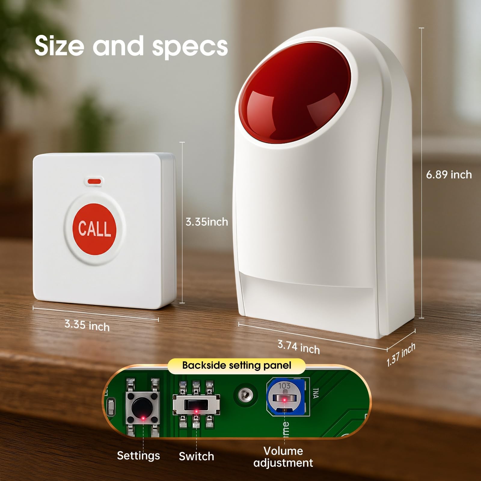 Panic Button Alarm – Wireless System for Elderly & Disabled, Battery Powered,…