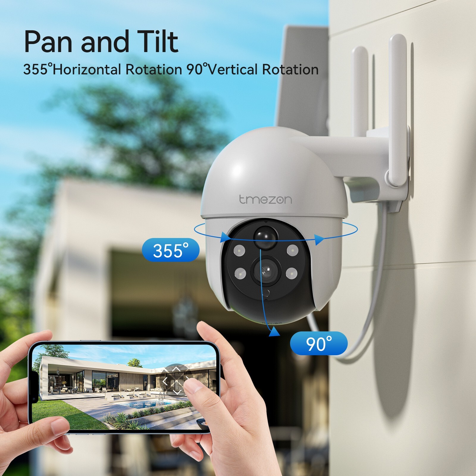 4MP Wireless CCTV Security Camera System Solar PTZ Outdoor 10CH NVR 12” Monitor