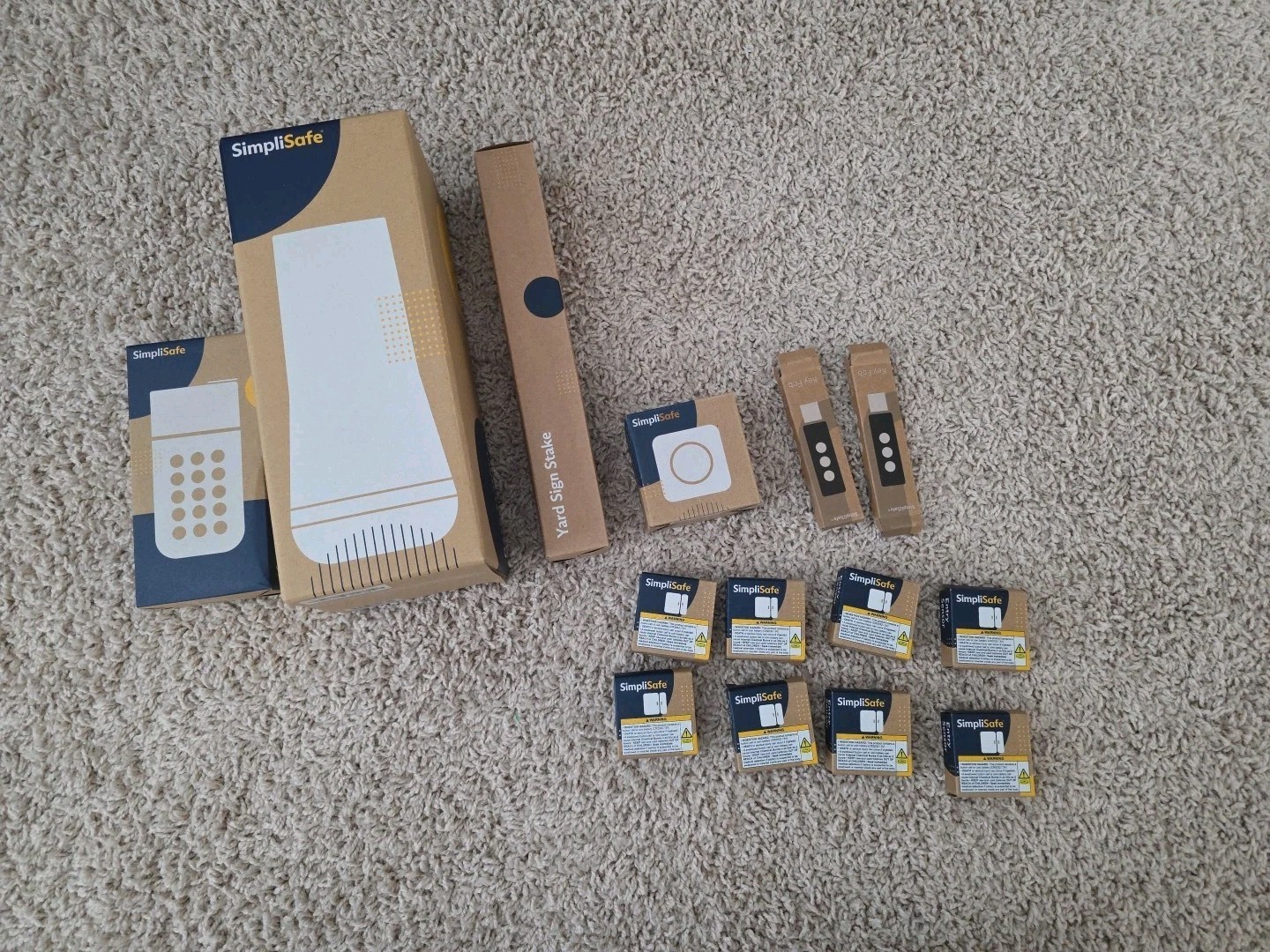 SimpliSafe Empty Retail Boxes Assorted Lot