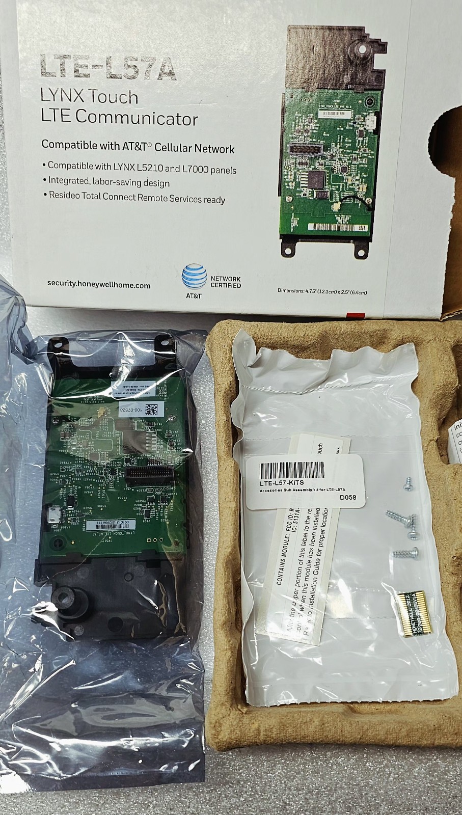 Honeywell Home LTE-L57A ,For Lynx L7000 & L5210, AT&T Cellular NTWRK, NEW IN BOX
