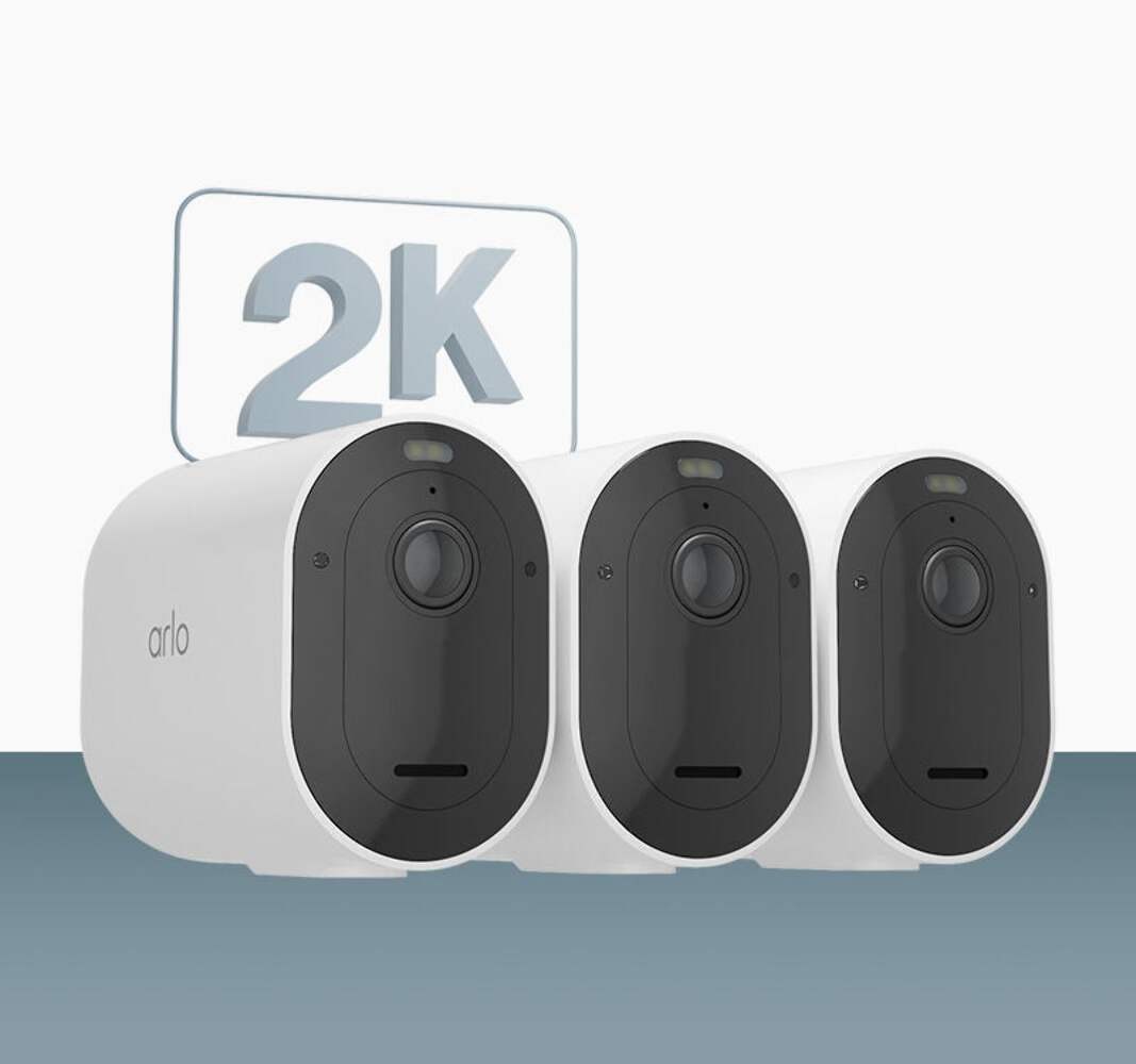 Arlo Pro 4 XL Spotlight Wireless 3 Camera Bundle – Factory Sealed (RFRBSHD)