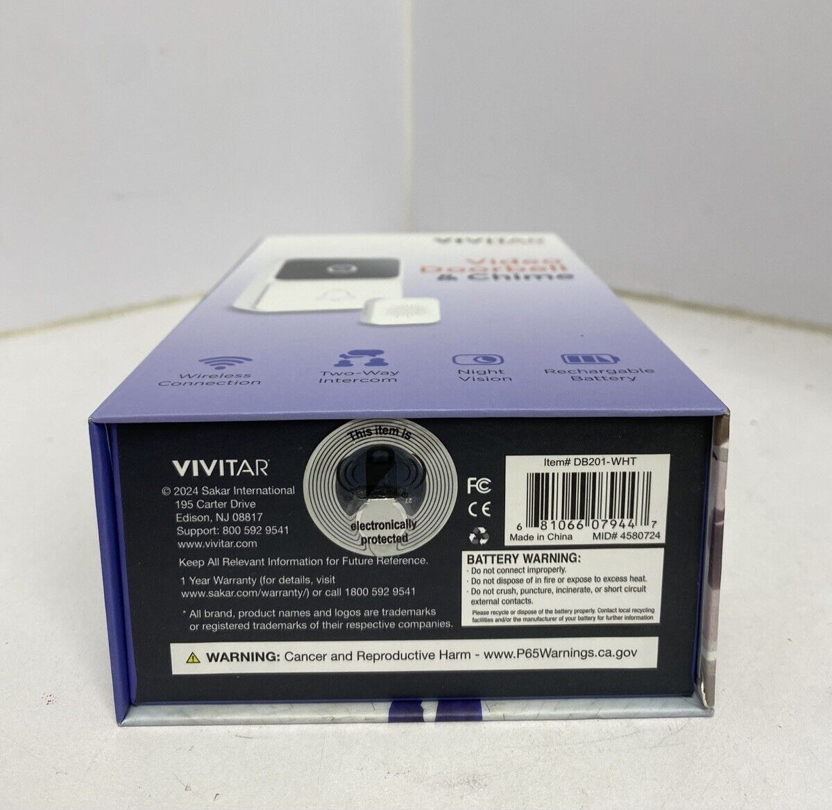 Vivitar Security Video Doorbell & Chime Kit