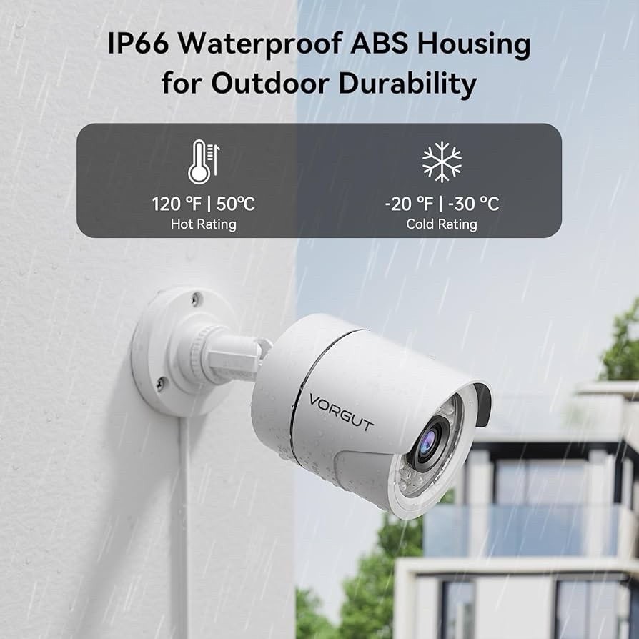 (D5Z)Wired 4CH DVR Security Camera System 4 1080P Waterproof Cam 500GB HDD