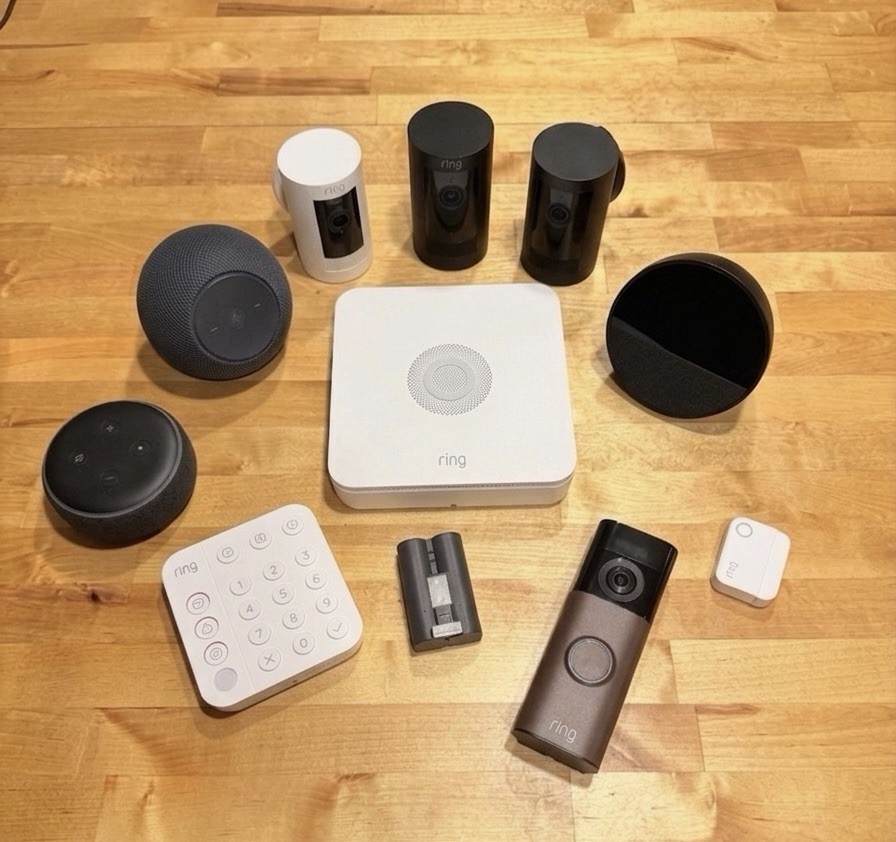 Ring Alarm Pro Bundle 3 Cameras 2K Doorbell Keypad 3 Echo Alexa Smart Home