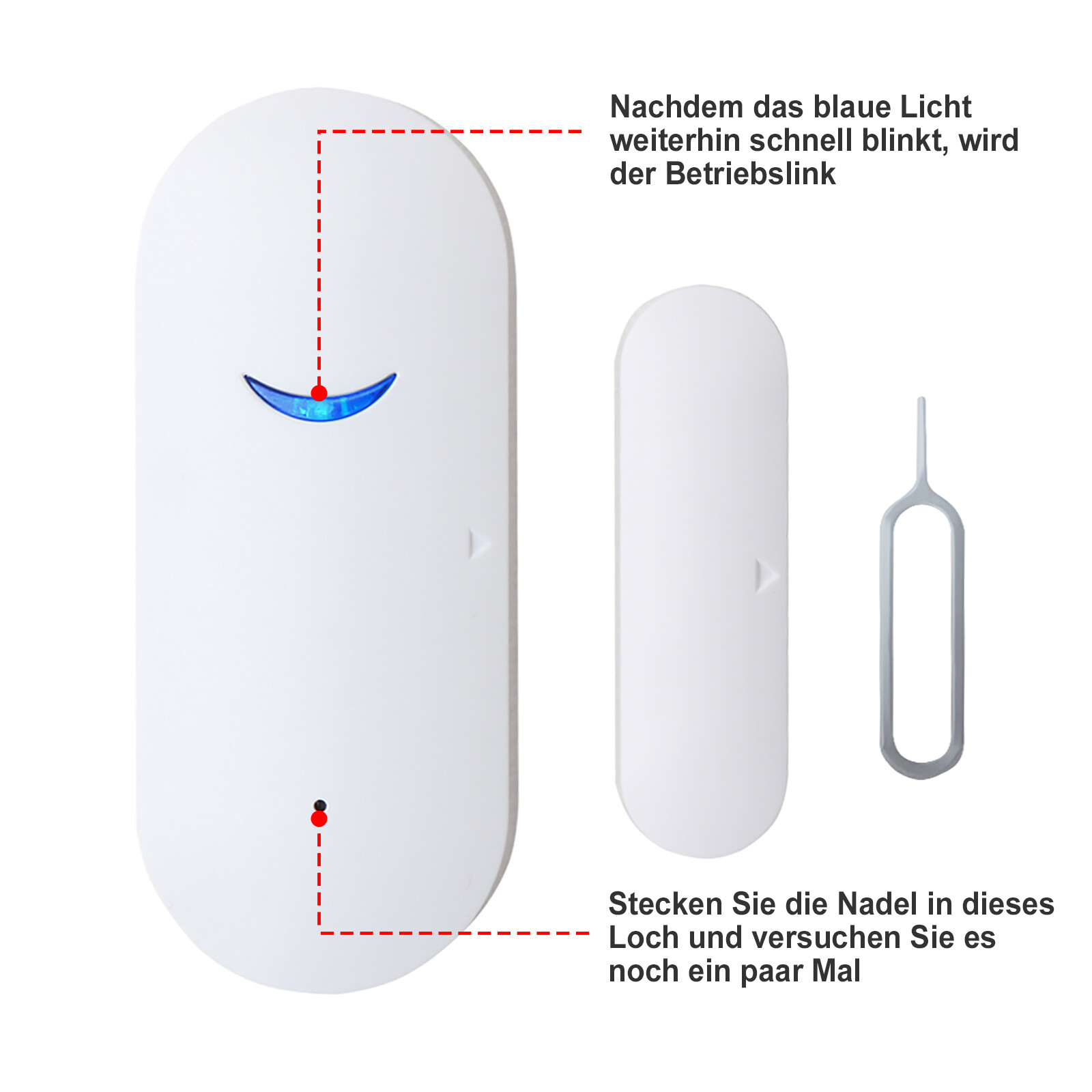 Smart Door Window Sensor Detector WiFi Wireless Safe Alarm for Alexa Google Home