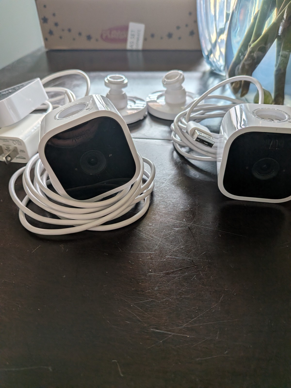 Blink Indoor Wireless Wi-Fi 2-Camera System, White, Alexa, Mounts & Cables