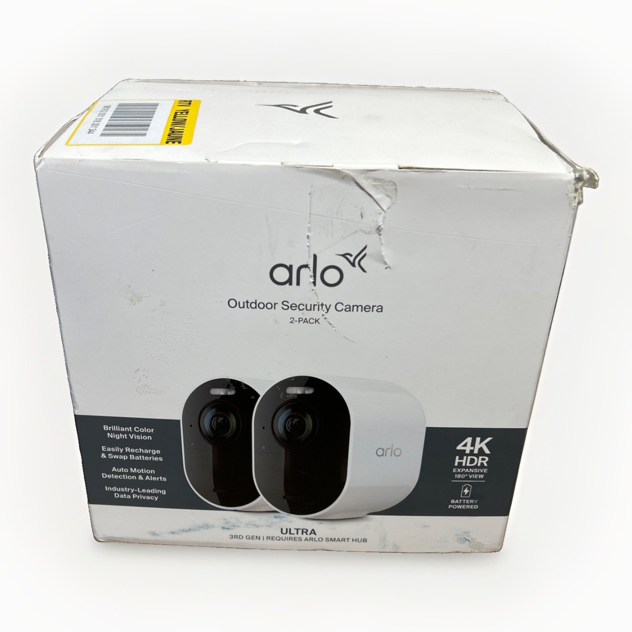 Arlo Ultra Security Camera 4K 3rd Gen 2025 Release 2 Cameras with Smart Hub