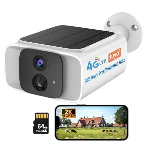4G LTE Cellular Solar Security Camera 365 days Free Unlimited Cellular Data
