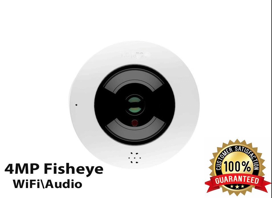 4MP Fisheye 1/2.9″ SONY Low Illumination WiFi Audi Alarm IR POE Security Camera