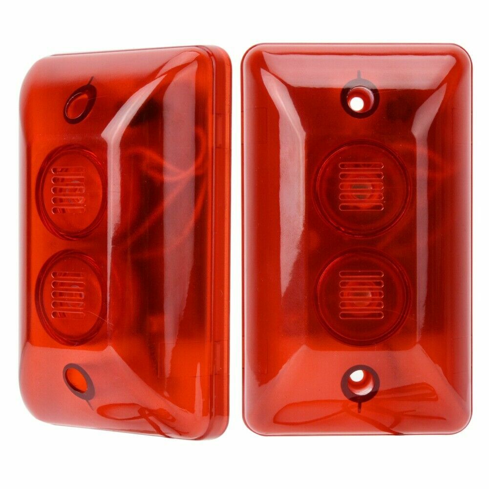 12V LED Wired Flashing Light Alarm Strobe Siren Security System Automatic Voice
