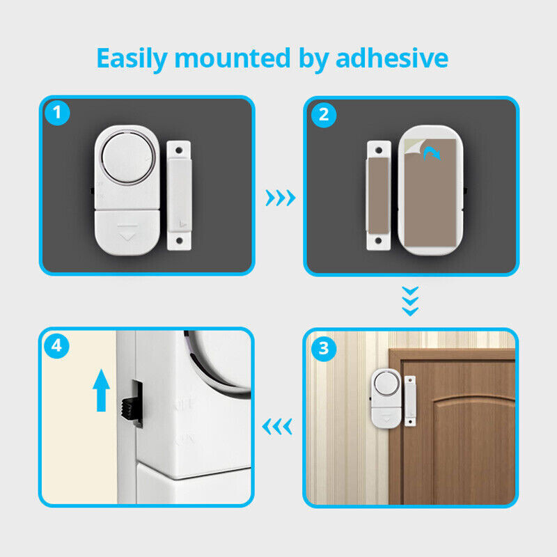 Wireless Home Window Door Burglar Security Alarm System Magnetic Sensor