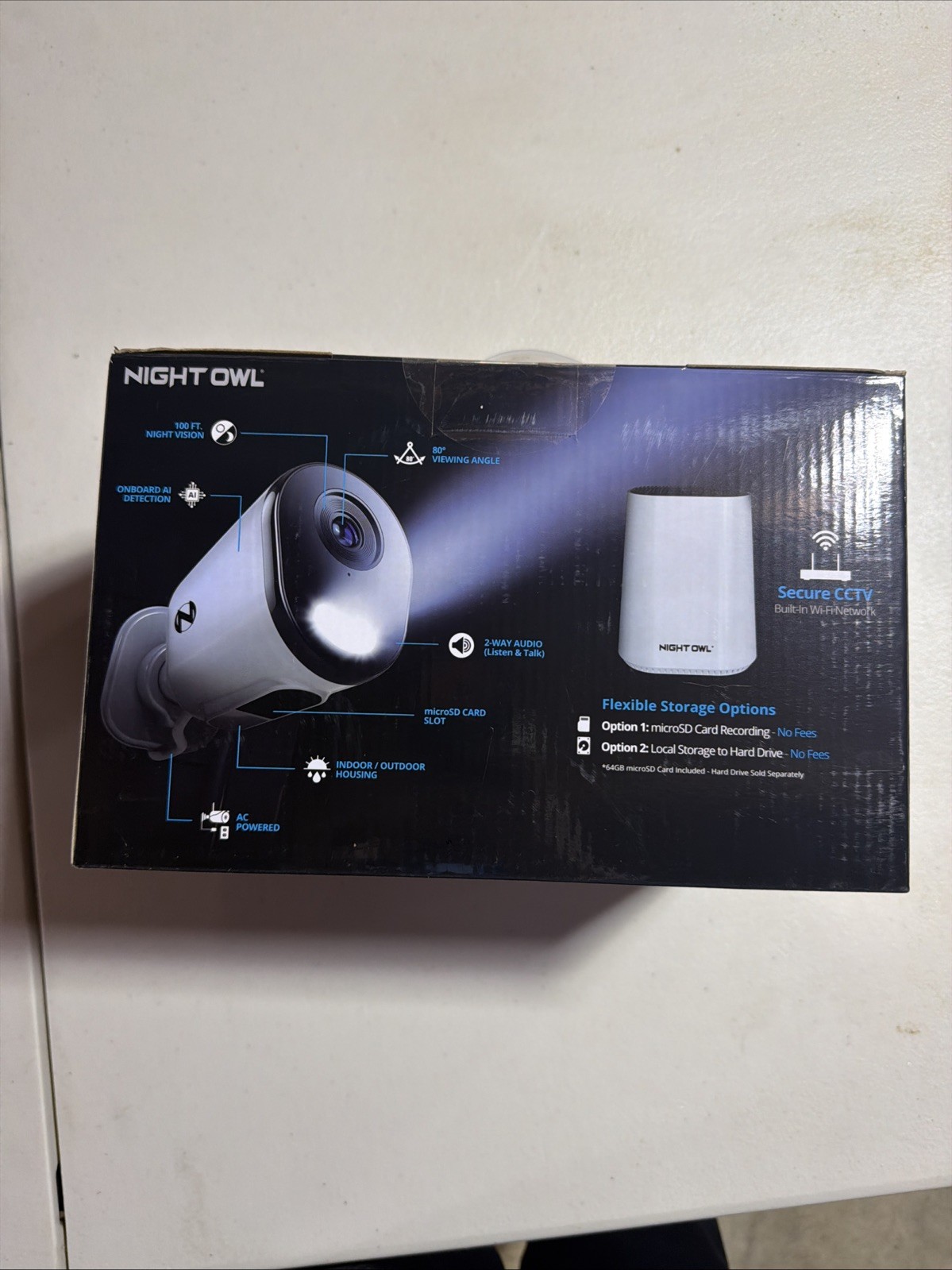 Night Owl 8-Ch, 4-Camera Indoor/Outdoor Plug-In Wi-Fi IP 4K 64GB Security System