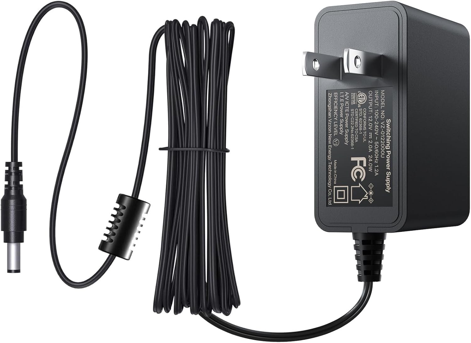 ZOSI DC 12V 2A 2000mA US CCTV Power Supply Adapter for Home Security Cam System
