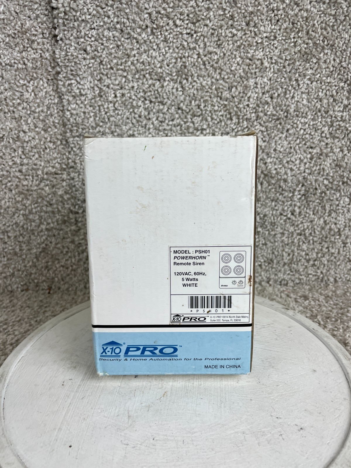 X10 Pro Powerhorn Home Security Remote 110 Decibel Siren Power Line PSH01