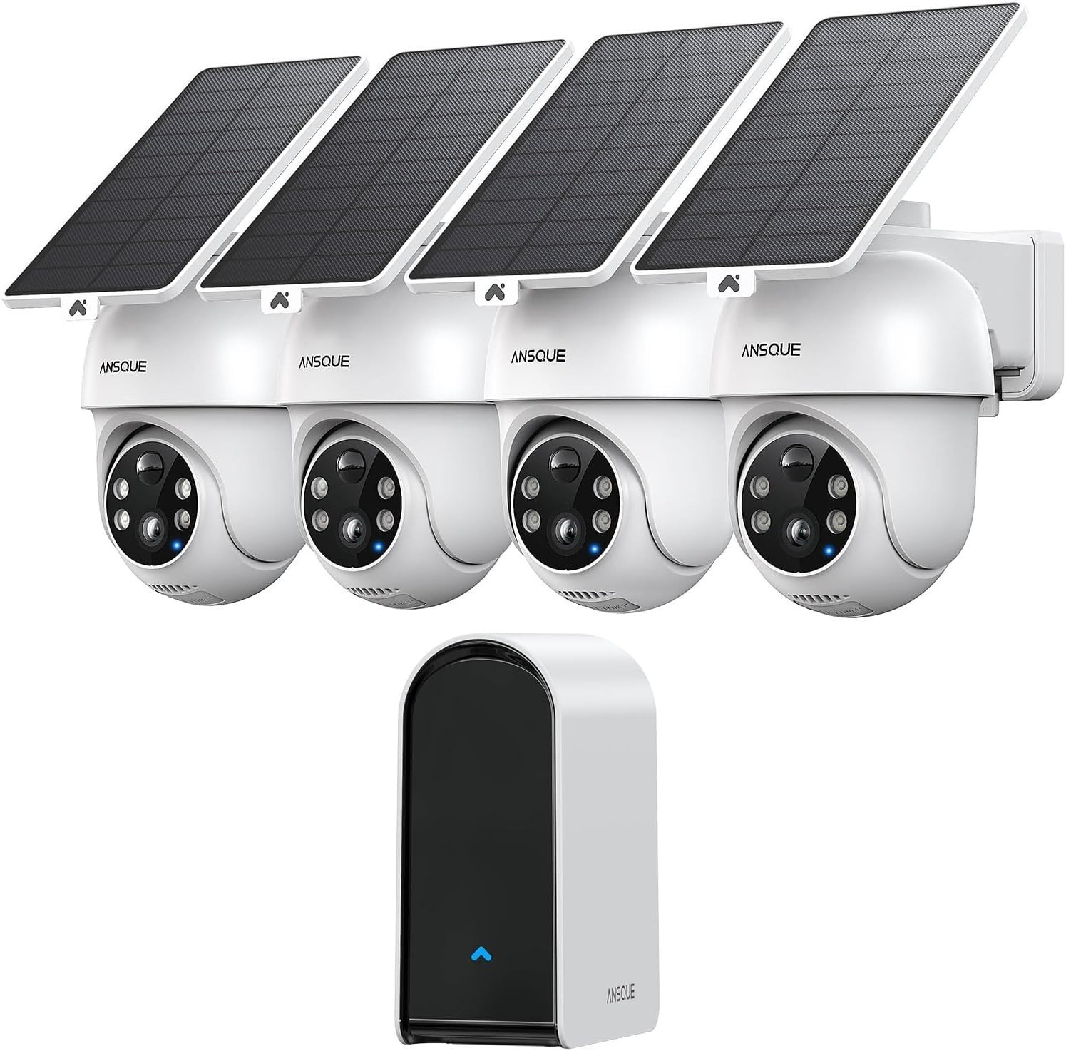 Comprehensive Home Security Kit – 4 Solar Cameras with Voice and Remote Features