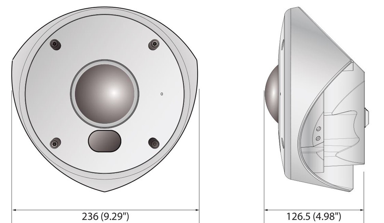 SAMSUNG BY Hanwha Techwin TNV-7010RC 3MP IR H.265 Outdoor Corner IP Security Cam