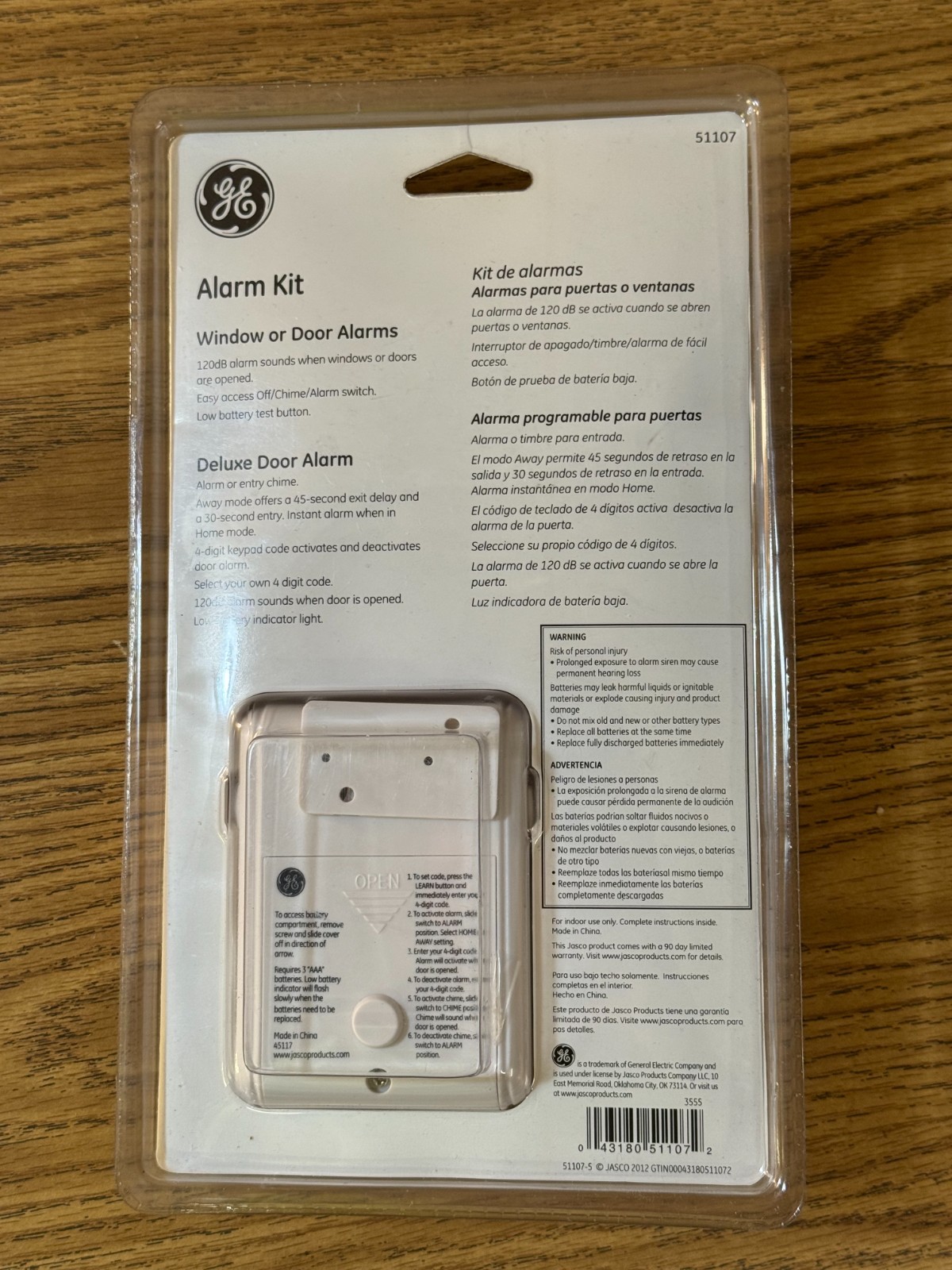 GE Personal Security Alarm Kit #51107 – Window or Door Alarm – New in Package