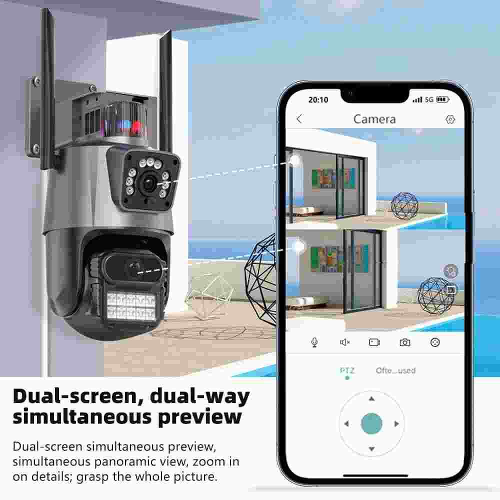 Sistema Juego De 4 Camaras 1080P HD Seguridad Para Casa Con Sensor De Movimiento