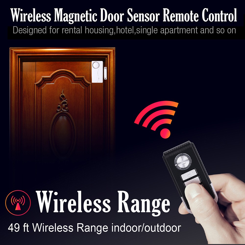 Wireless Door Burglar Security Alarm Magnetic Sensor with Remote Control