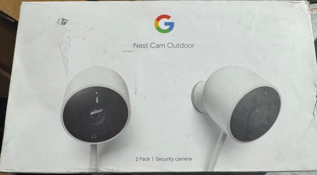 Google NEST Cam Outdoor Smart Security Camera (2-Pack) – NC2400ES – Used Tested
