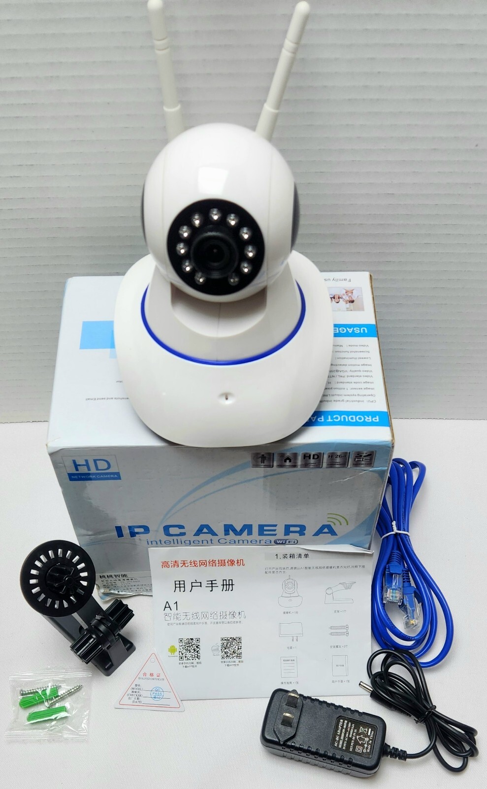 Indoor Wireless WiFi HD IP Camera Pan/Tilt MotionDetect App Control Video Camera