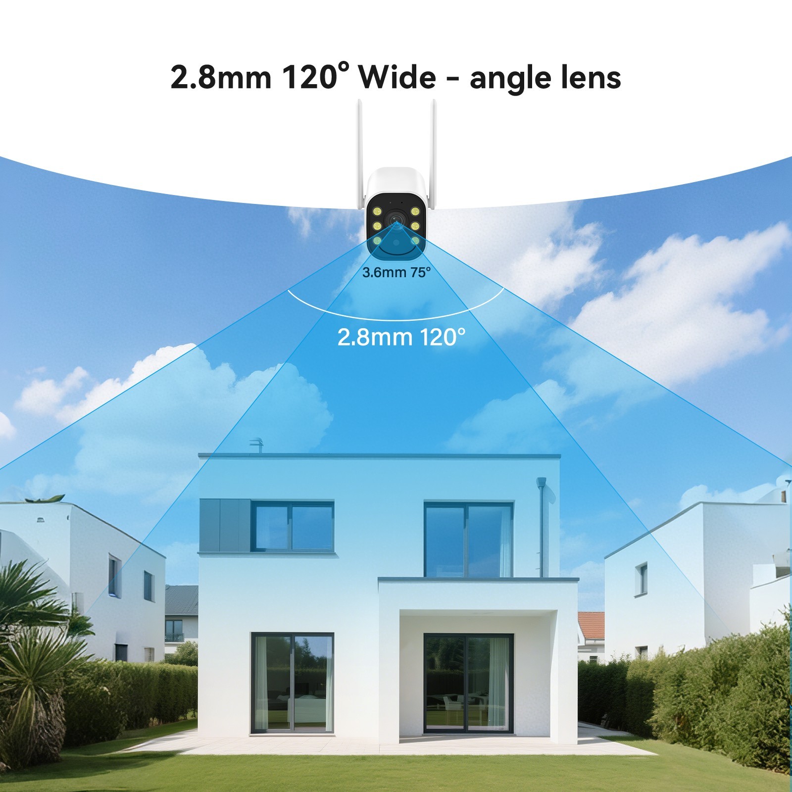 JENNOV 5MP WiFi Security Camera System Outdoor 10″ NVR with Monitor 2‑Way Audio