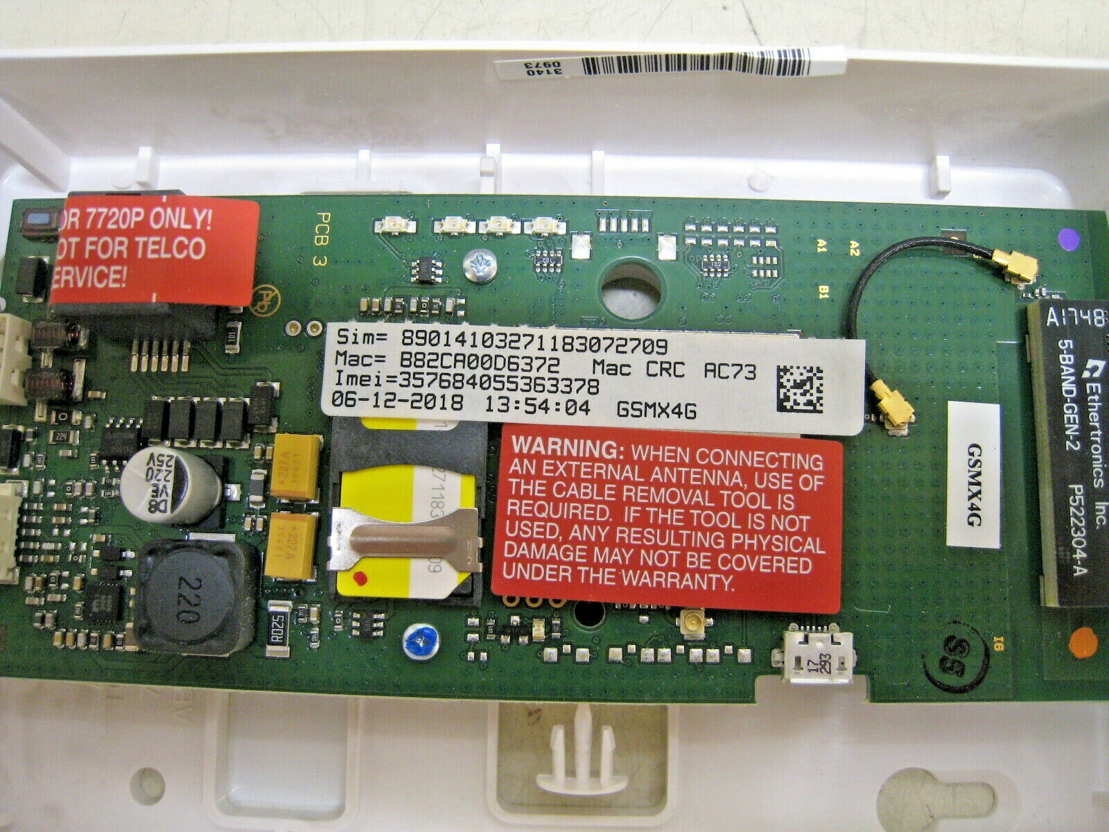 Honeywell Model No. GSMX4G Cellular Communicator Radio Module FREE SHIPPING