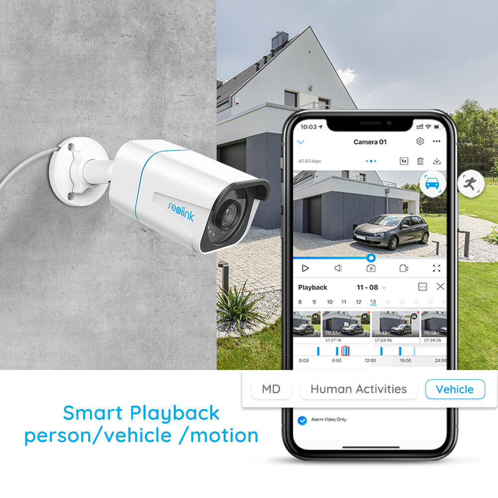 Reolink PoE Security Camera System 4K RLC-810A 8CH NVR Kit 2TB Smart Detection