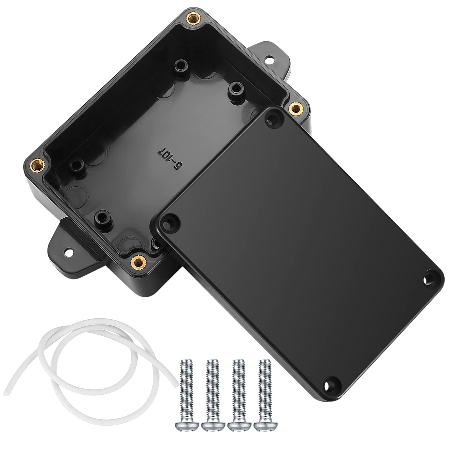 Project Box, 4pcs Junction Boxes, IP65 4 Boxes with Fixed Ear, Black