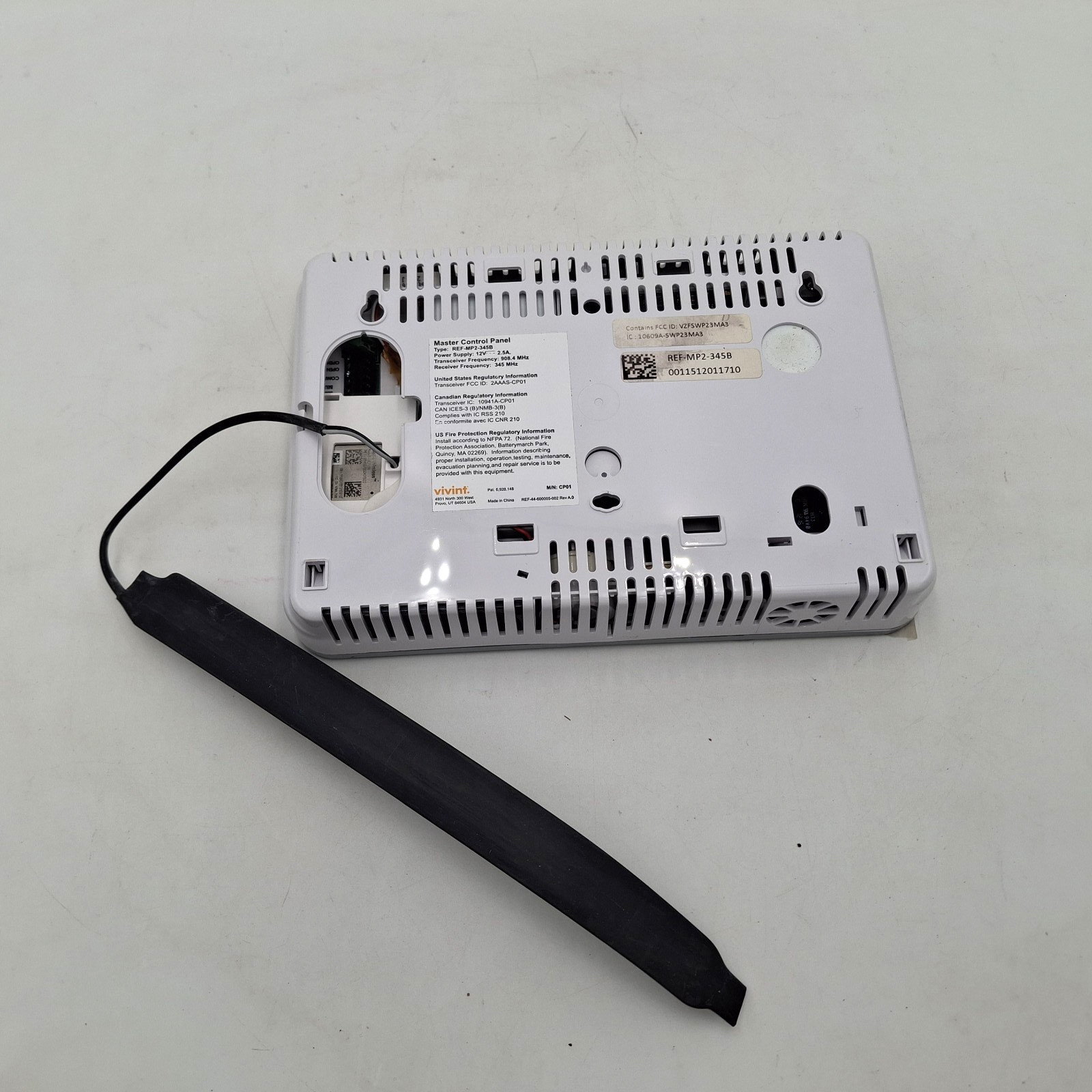 Vivint Master Control Panel REF-MP2-345B & Power Supply Parts Only Untested