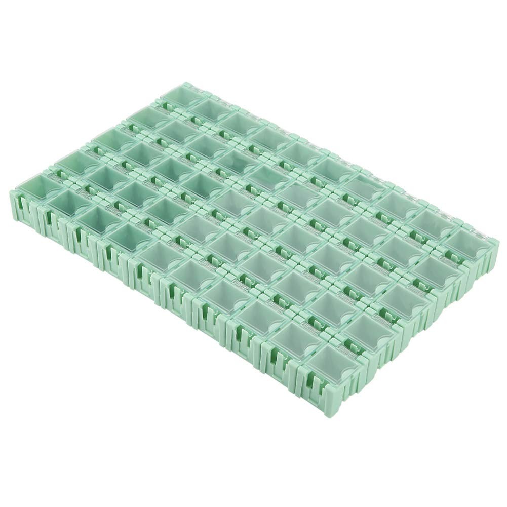 50Pcs Green SMT SMD Container Box Electronic Components Mini Storage