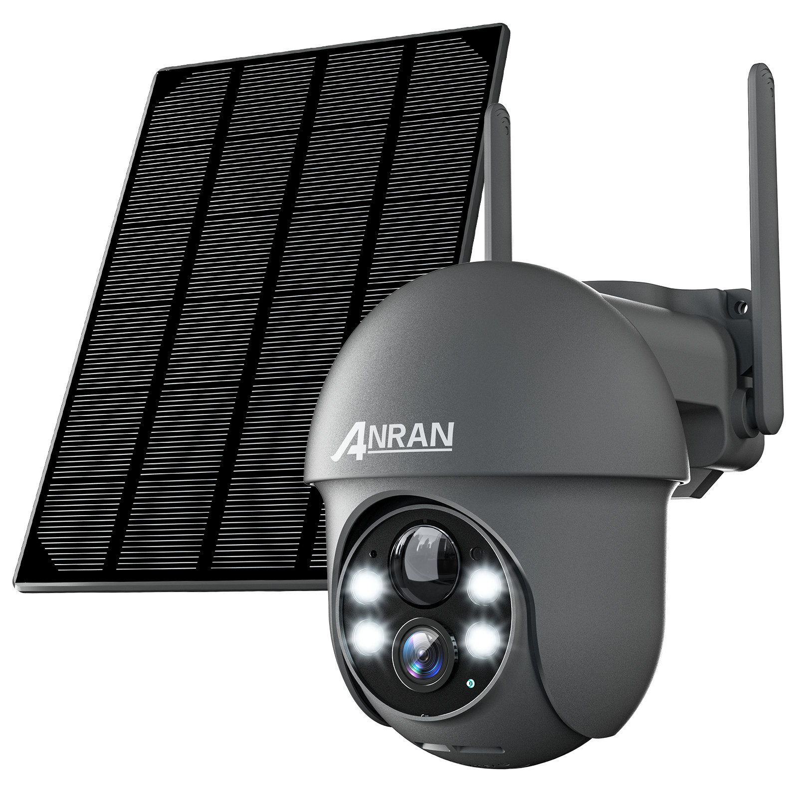 ANRAN Outdoor 360° PTZ Wireless Solar Security Camera Wifi Battery AI 2Way Audio