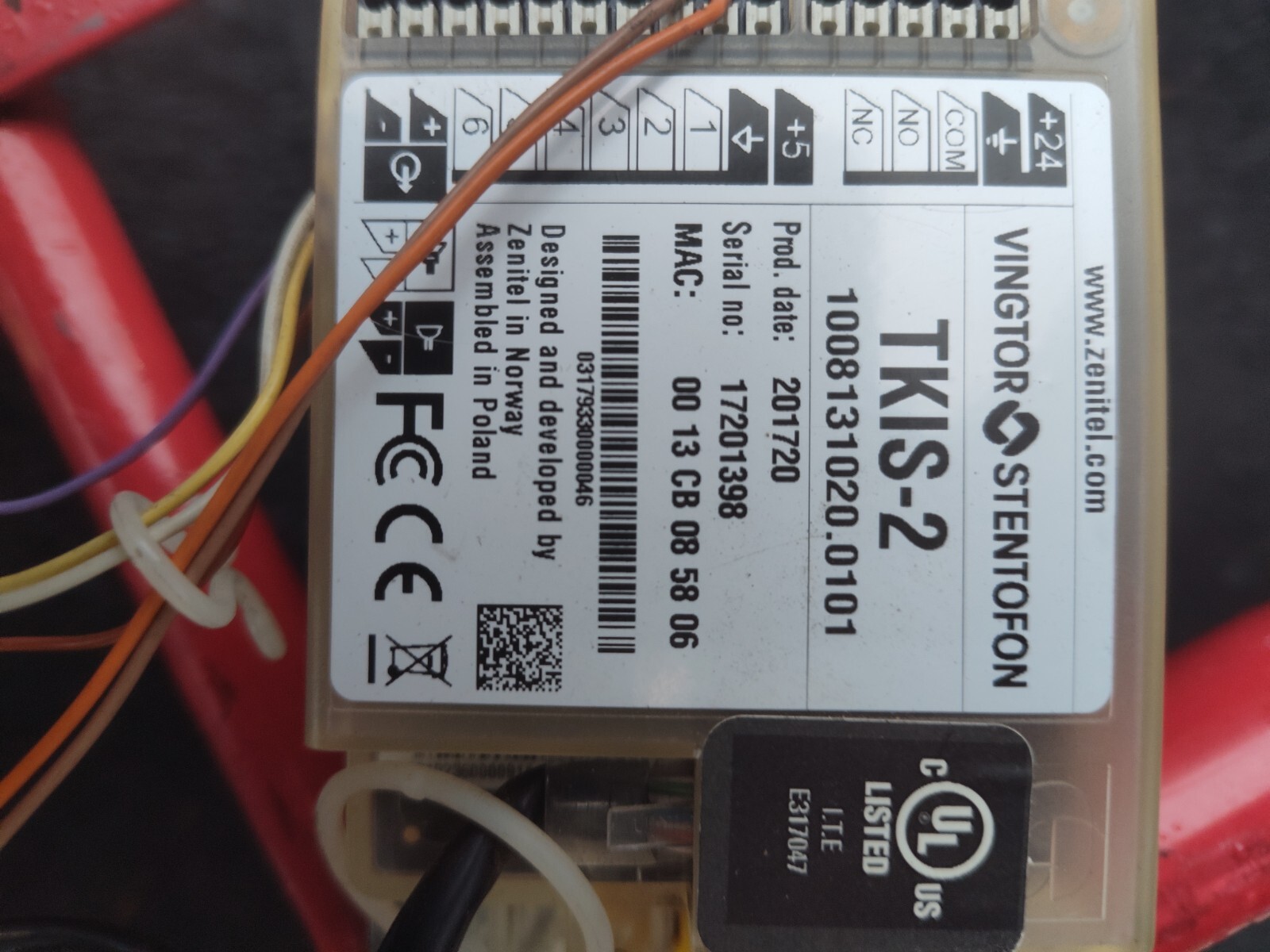 Stentofon TKIS-2 External Relay for Audio Intercoms Security Accessory