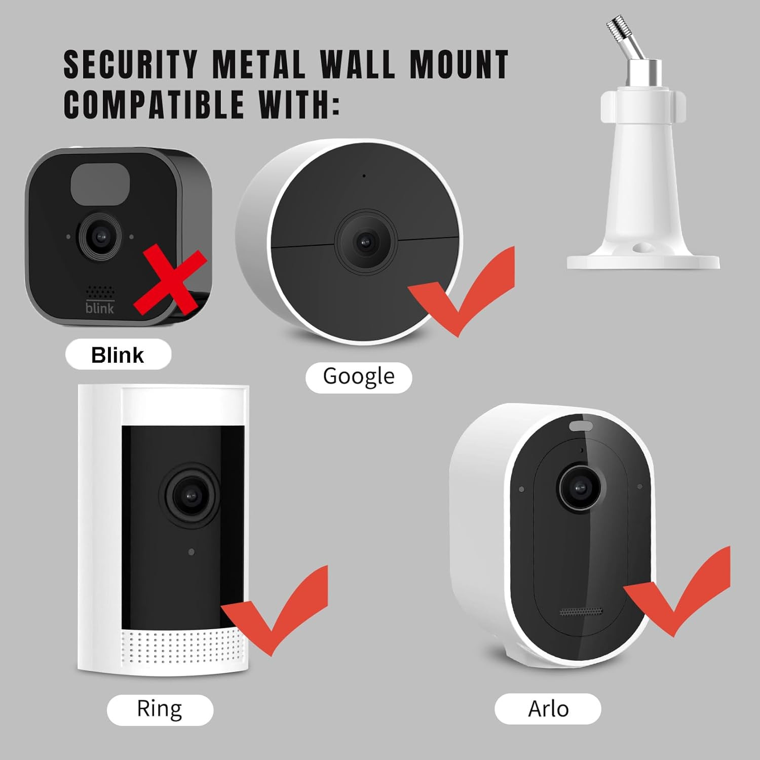 3 Pack Security Camera Wall Mount for Arlo Pro, Arlo Pro 2, Arlo Ultra, Arlo Pro