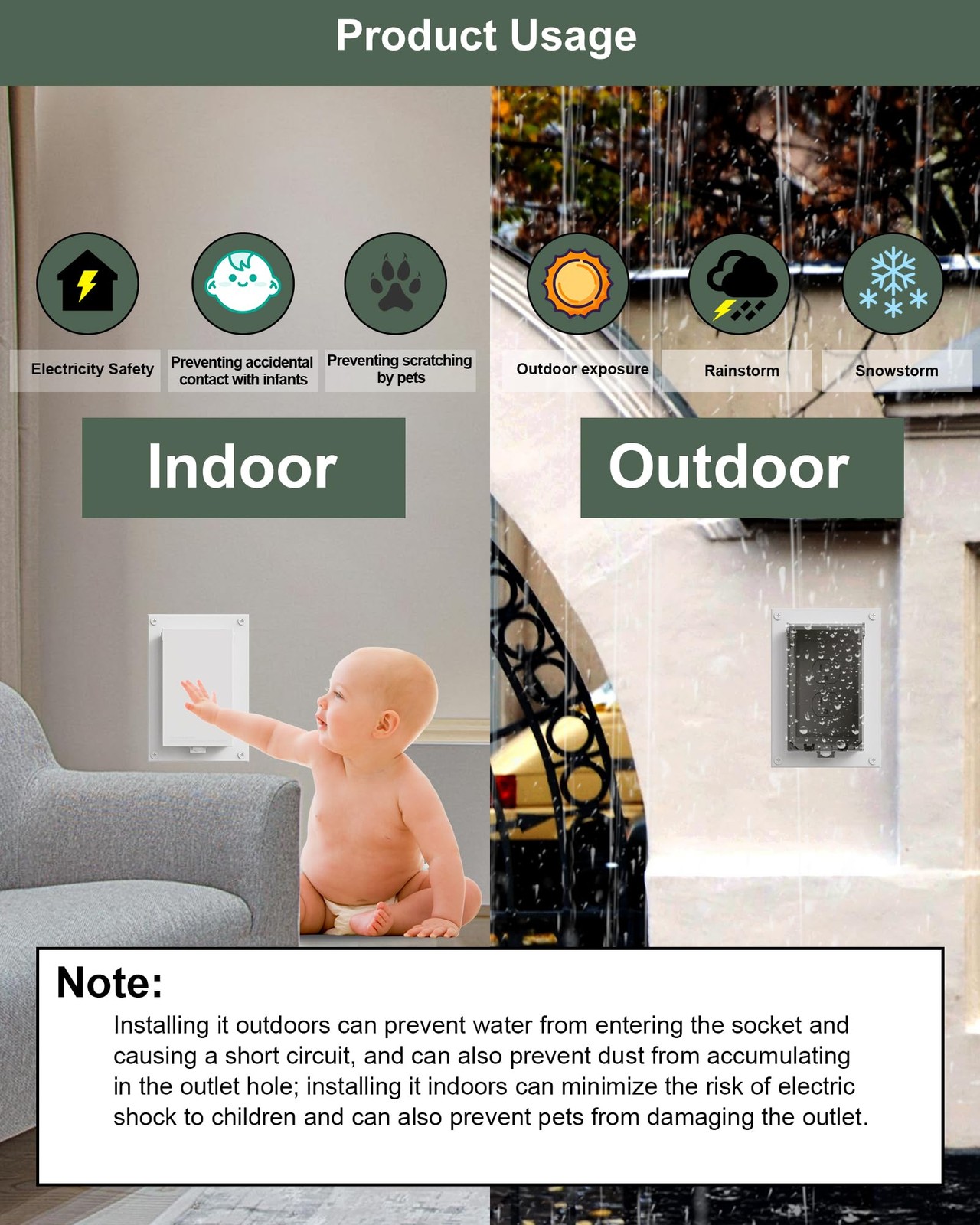 DBVR1W-1 Low Profile IN BOX Exterior Box, Outdoor Clear-1 Pack, 1-Pack Clear