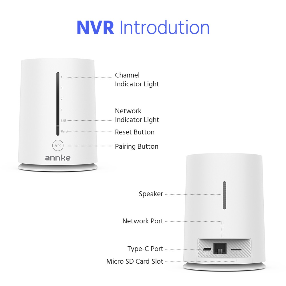 ANNKE 4MP Wireless Security Camera System WIFI Color Night 2-Way Audio 170° View