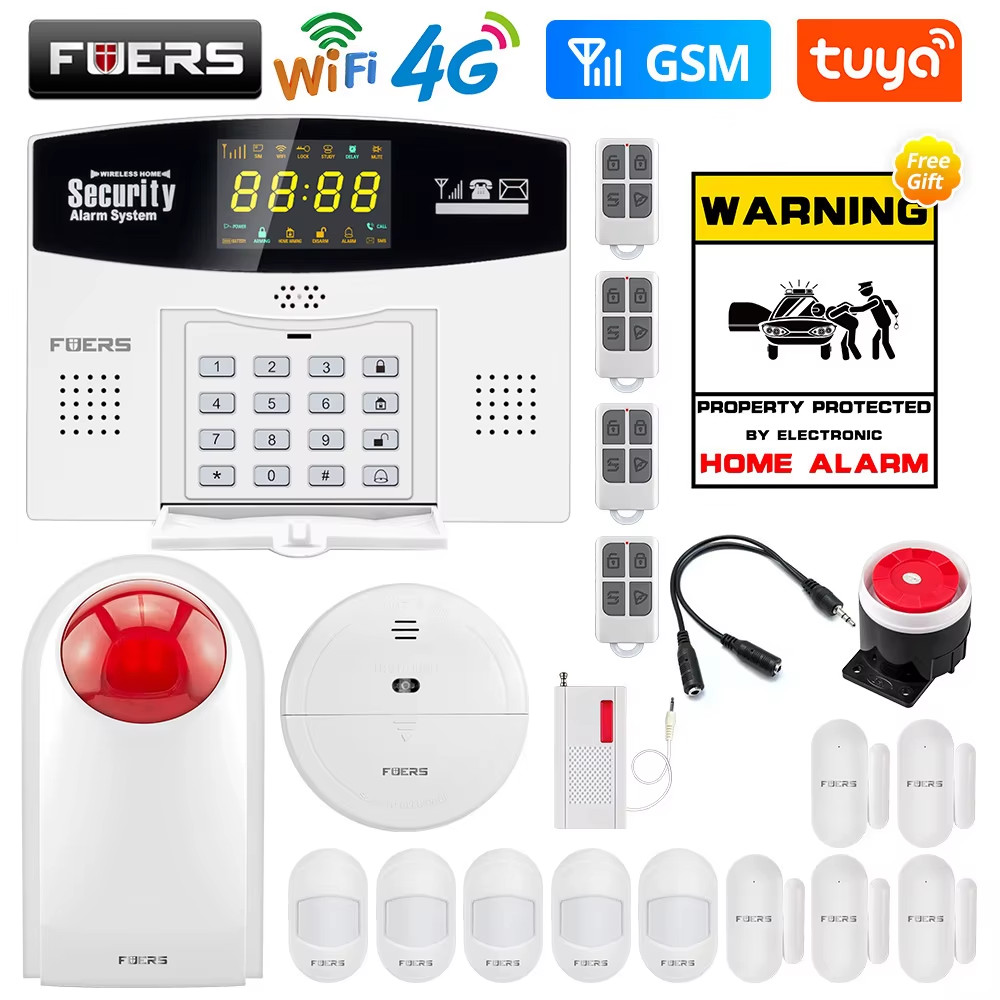 W214 4G WIFI Tuya Smart Alarm System Wireless Burglar GSM Smart Home Security Al