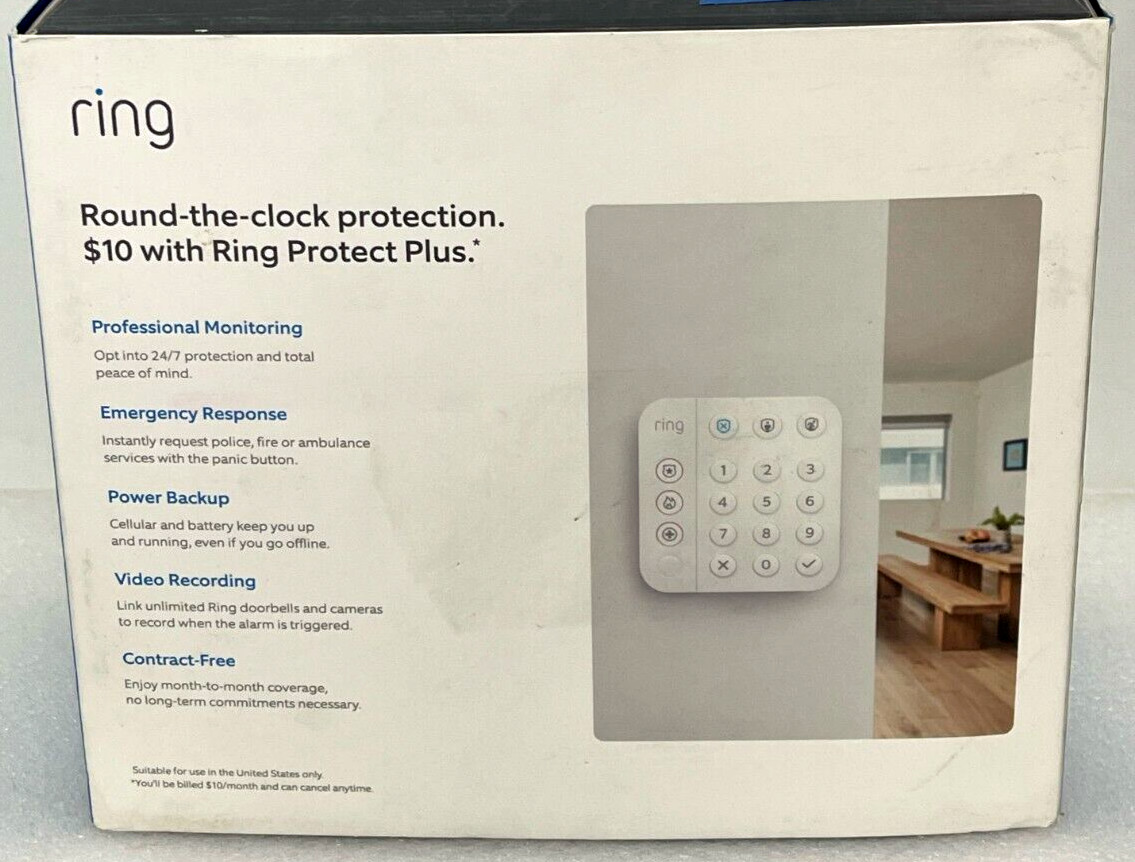 Ring Gen 2 Complete System Wireless Indoor 10 Piece Alarm Security Set, New