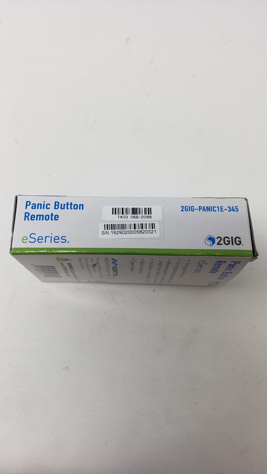 eSeries 2GIG 2GIG-PANIC1E-345 Panic Button Remote SEE DESCRIPTION
