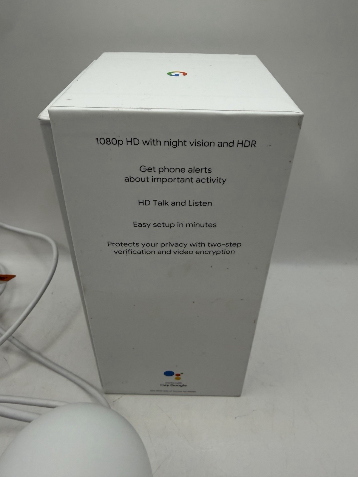 Google Nest Security Cam Indoor 1080p Wired 2nd Gen. GJQ9T White Snow In Box