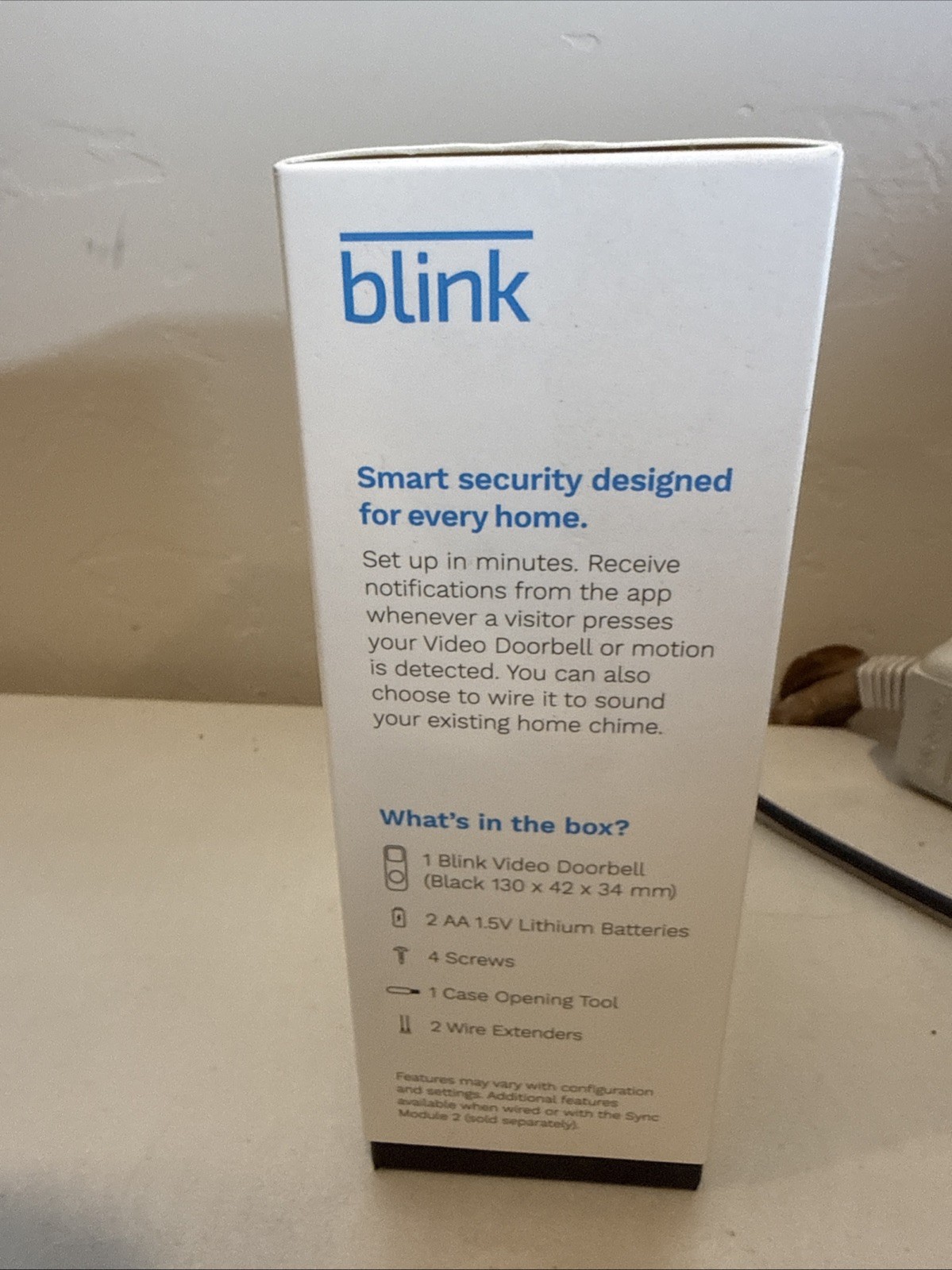 Blink Smart Video Doorbell?BLK Wired or Wireless Wi-fi Day Night Two Way Audio