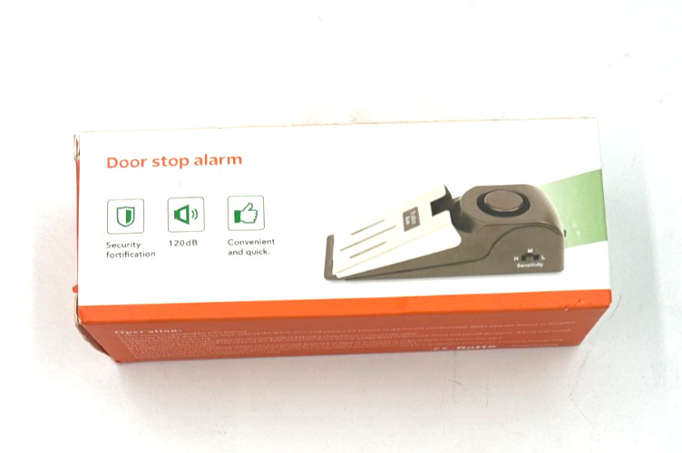 Door Stop Security Alarm Wedge Stopper Portable Home Travel Anti‑Theft Burglar