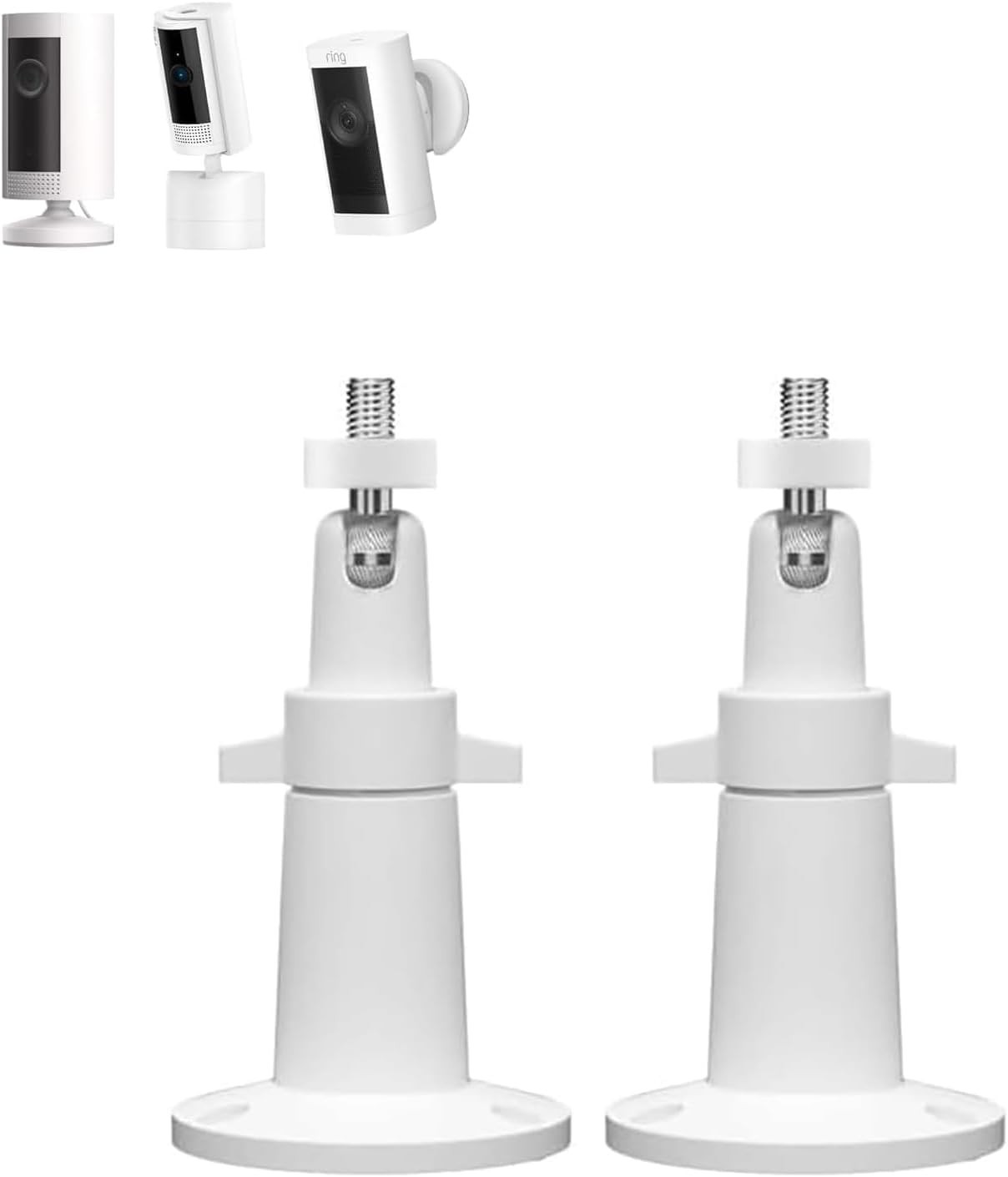 2 Pack Universal Camera Wall Mounts – Adjustable & Waterproof for Arlo & Ring