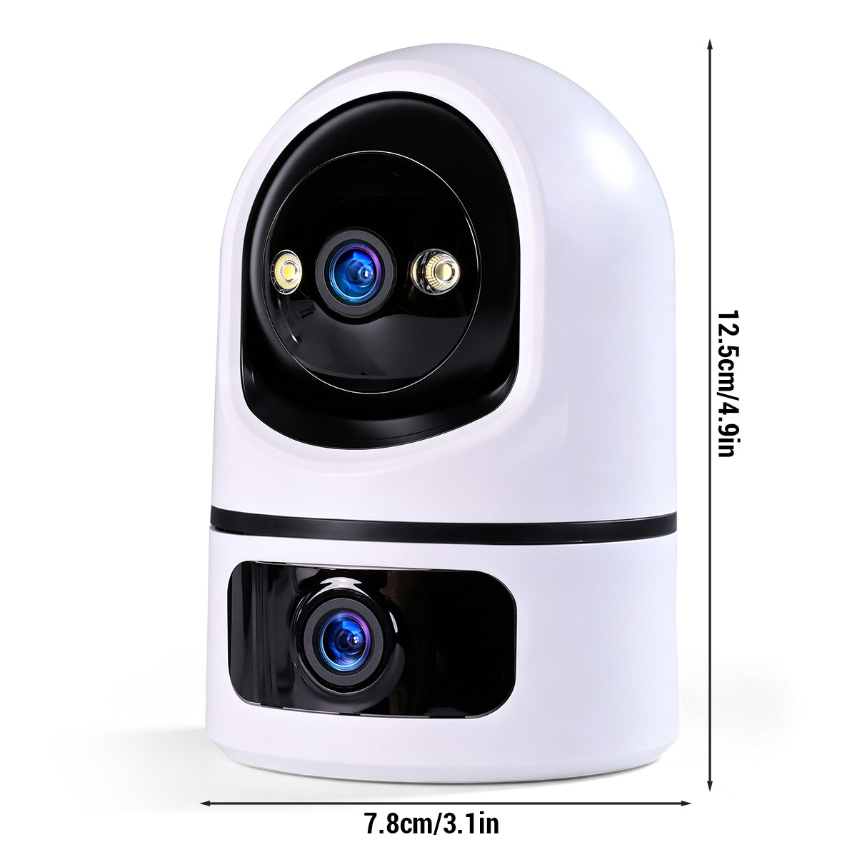 2K Audio Security IP Camera Dual Lens Indoor AI Human Detect Color Night Vision
