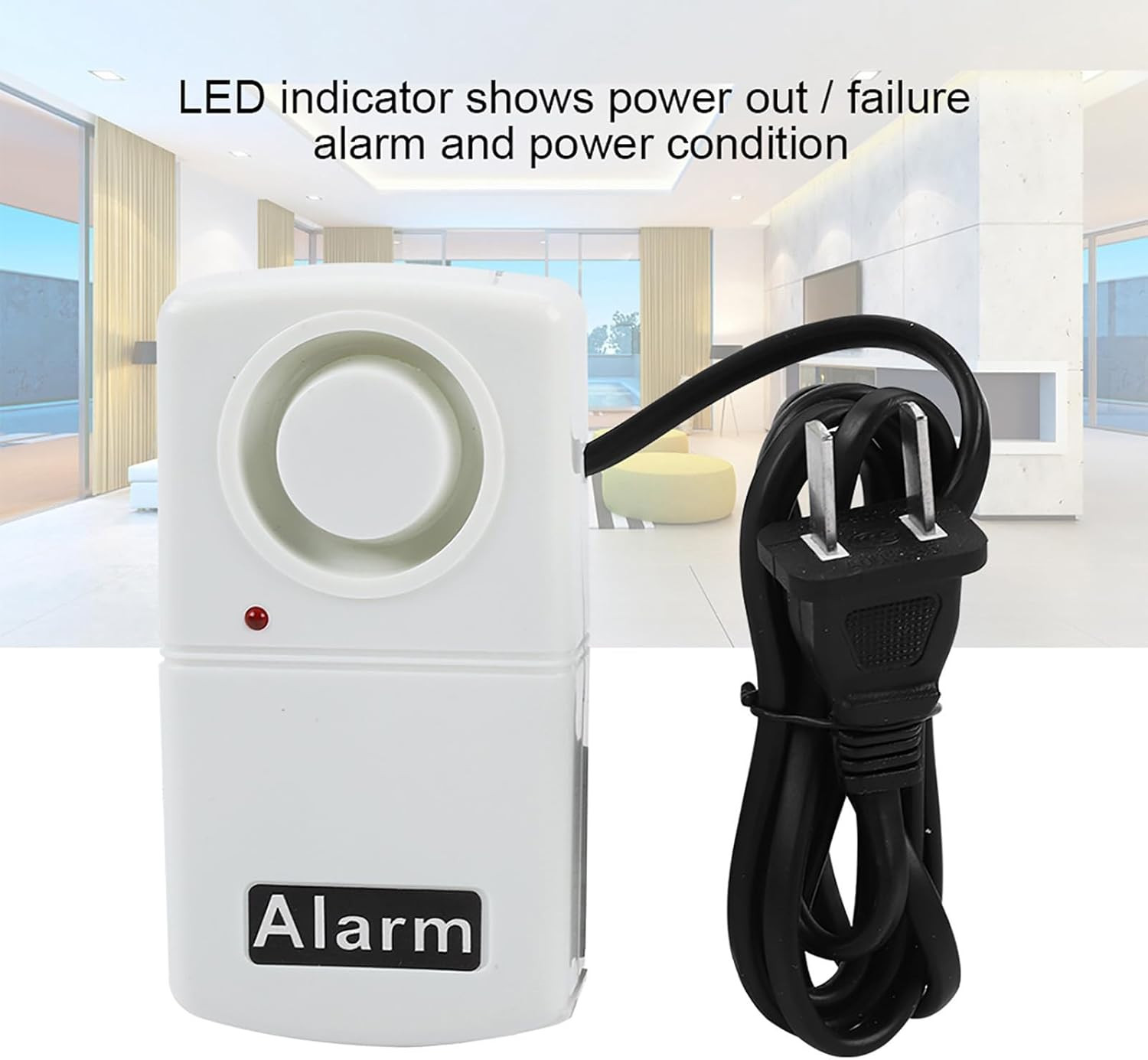 Smart LED Power Failure Alarm 120Db Warning Siren with Mute Switch for Home & Of