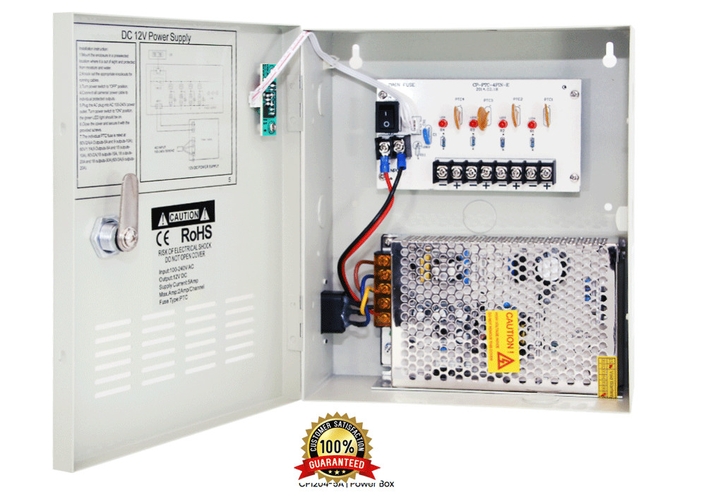 1204-5 Supply Distribution Box 12V DC 5A 4 port for CCTV Security Camera