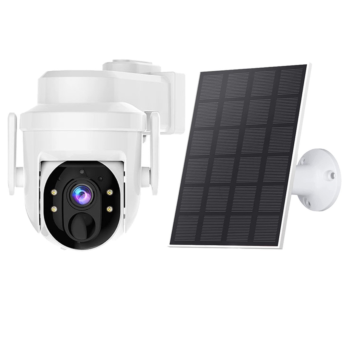 2K Dome Solar Camera Wireless WiFi Pan/Tilt Battery Powered Security Camera CCTV