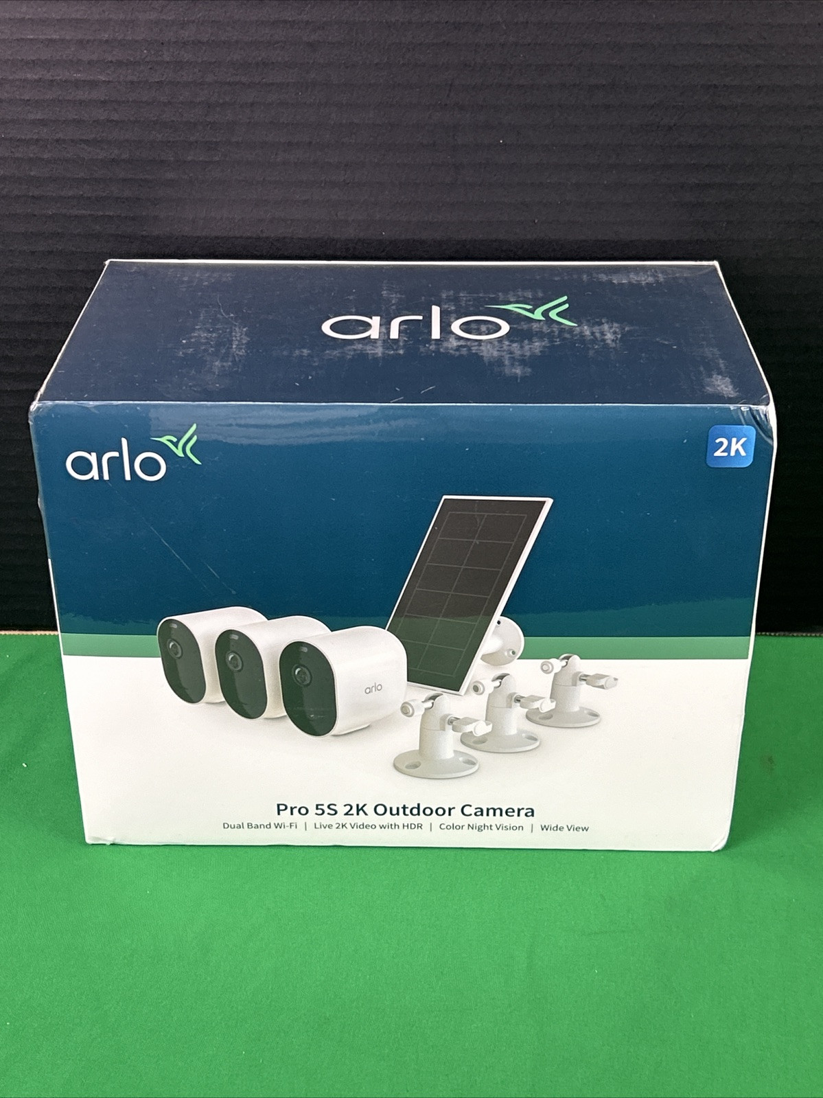 Arlo VMK4360P-1SCNAS Pro 5S 2K Spotlight Camera 3 Cameras & 1 Solar Panel